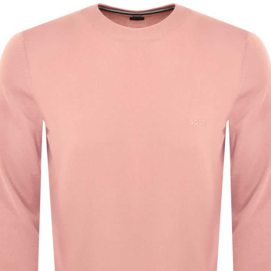 BOSS Pacas L Knit Jumper Pink Mainline Menswear Canada